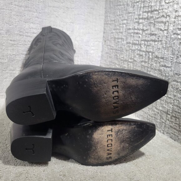 Tecovas The Annie Women's Size US 7.5 Midnight Cowhide Leather Cowgirl 14" Boots - Picture 11 of 11